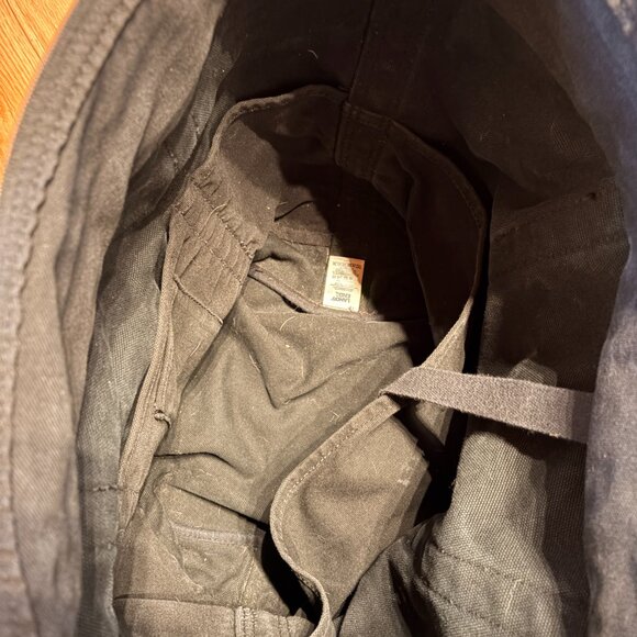 Three 100% Heavy Duty Cotton Canvas Black Zip Tote Bags - Picture 6 of 6